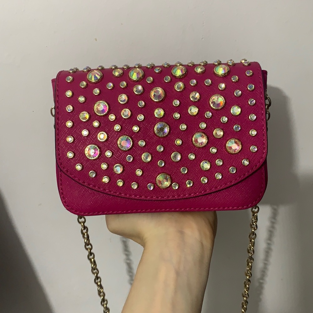 Juicy Couture Pink Saffiano Rhinestone Bag - Never used!